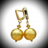 Ball gold - earrings gold earrings jewelry genuine murano glass of venice