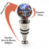 Millefiori round sky blue bottle stopper for murano glass