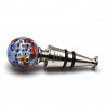 Millefiori round sky blue bottle stopper for murano glass