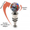 Millefiori parma round bottle stopper in murano glass