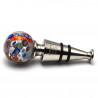 Millefiori parma round bottle stopper in murano glass