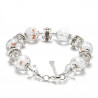 White bracelet in genuine venice murano glass