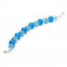 Blue sky murano glass bracelet in genuine venice glass