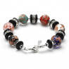 Multicolored and aventurine murano glass bracelet in real venice glass