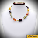 The four seasons the short fall necklace genuine murano glass of venice