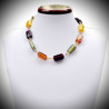Collier or en véritable verre de venise