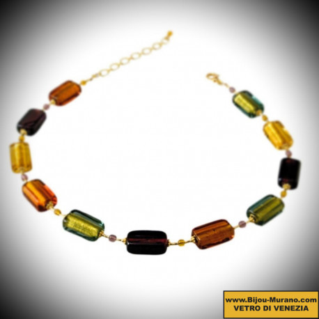 Necklace gold murano glass of venice