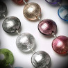Kragen verfeinert silber und murano-glas venedig halskette pastiglia