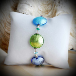 Armband blau echtes muranoglas aus venedig