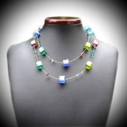 Necklace blue murano glass venice real