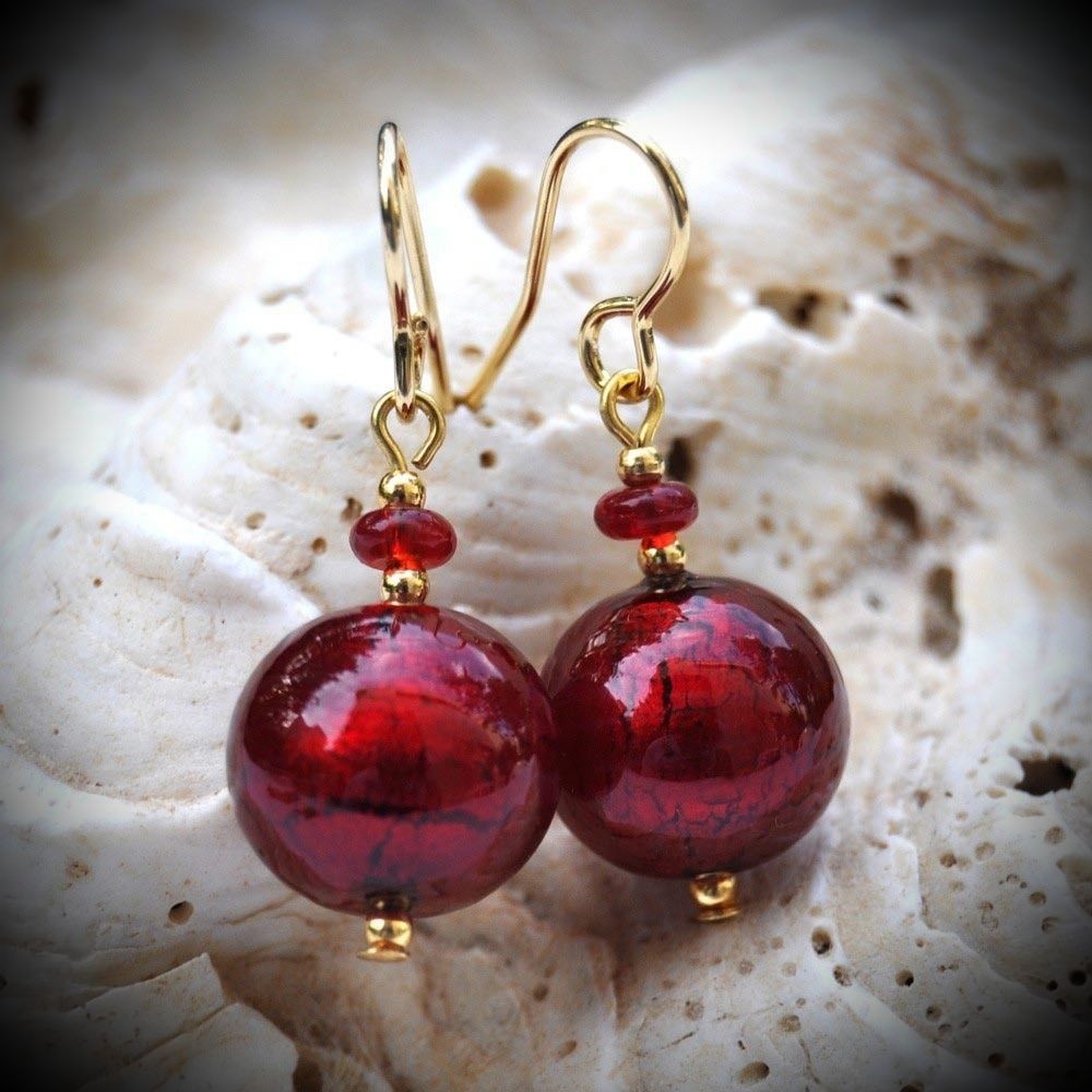 Murano Glass Earrings  Murano Glass Jewelry Imported from Venice Italy   GlassOfVenice