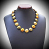 Collana in oro affinato in vetro di murano di venezia
