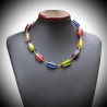 Necklace multicolor in genuine murano glass from venice