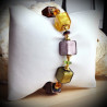 Gold bracelet in genuine murano glass from venice
