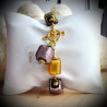 Bracelet genuine murano glass of venice gold