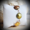 Bracelet en veritable verre de murano or