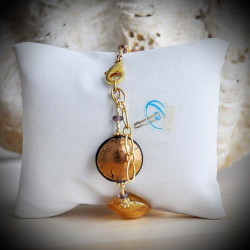 Bracelet en veritable verre de murano or de venise
