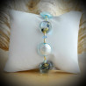 Bracelet in genuine blue glass from murano in venice