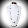 Necklace genuine murano glass of venice blue