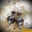 Fenice silver earrings genuine murano glass beads barioles of venice