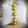 Bracelet lime green in real glass of murano in venice