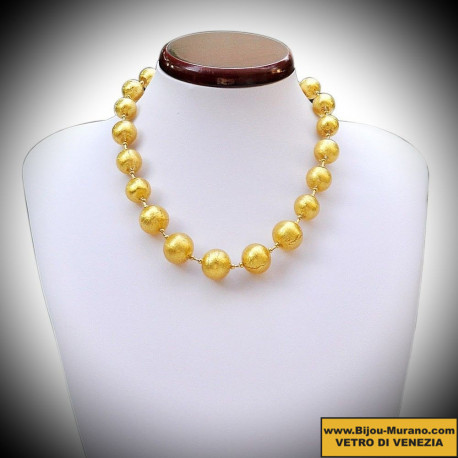 Halskette aus echten murano-glas gold venedig