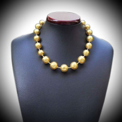 Necklace gold genuine murano glass of venice