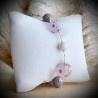 Bracelet lilac genuine murano glass of venice