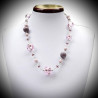 Necklace lilac genuine murano glass of venice