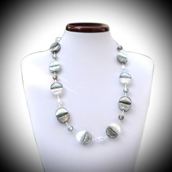 Necklace genuine murano glass silver venice