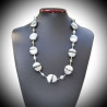 Collana in argento autentico vetro di murano di venezia