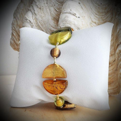 Bracciale in autentico vetro di murano oro di venezia