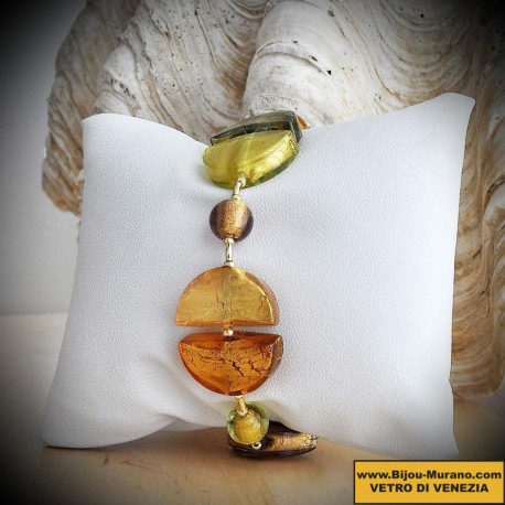 Armband aus echten murano-glas gold venedig