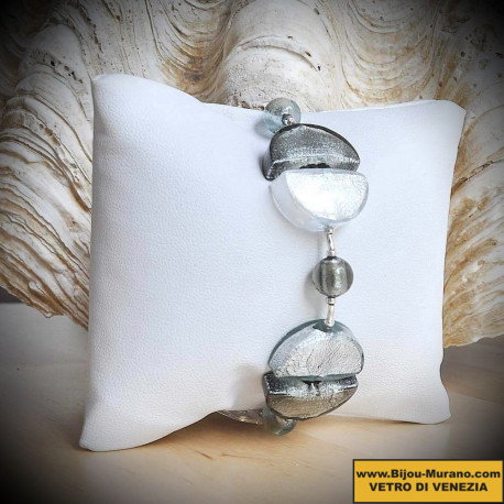 Bracelet genuine murano glass silver venice