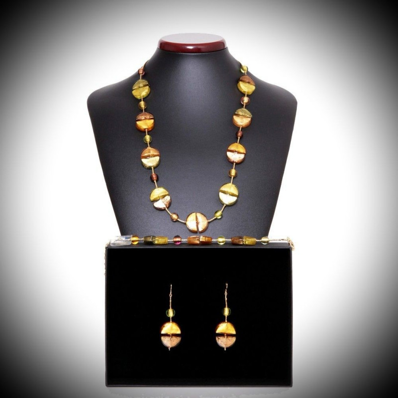 Colorado gold adornment in genuine murano glass from venice