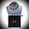 Scoglio satin parure ne veritable verre de murano de venise