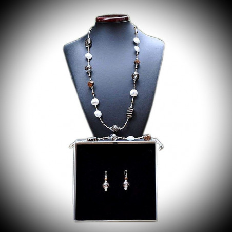 Fenicio geld lang schmuck in echte murano-glas aus venedig